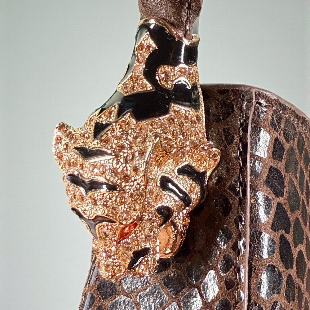 Sharif Suede And Leather Python Embossed Patchwor… - image 8